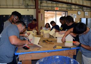 MAARS Students in Building Construction Technology build birdhouses